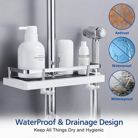 🔥Bathroom Pole Shower Storage Rack Holder