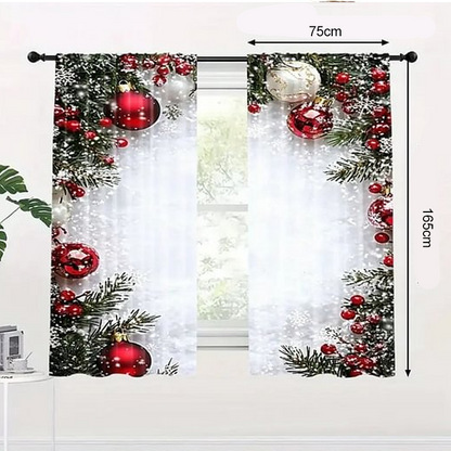 🎄Christmas Window Curtains 2-Piece Set for Home Decor