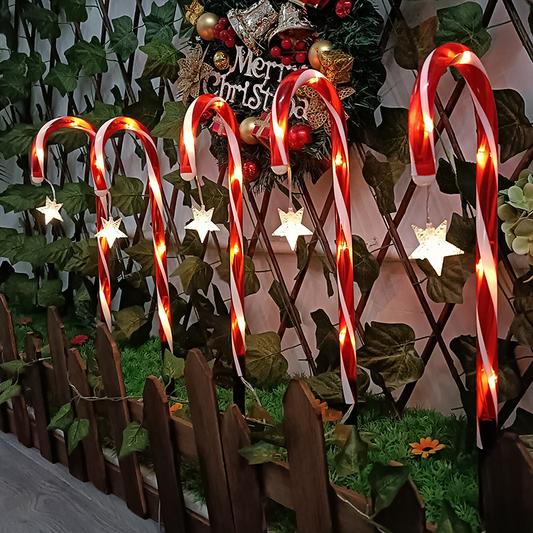 Christmas Outdoor Solar Candy Cane Lights