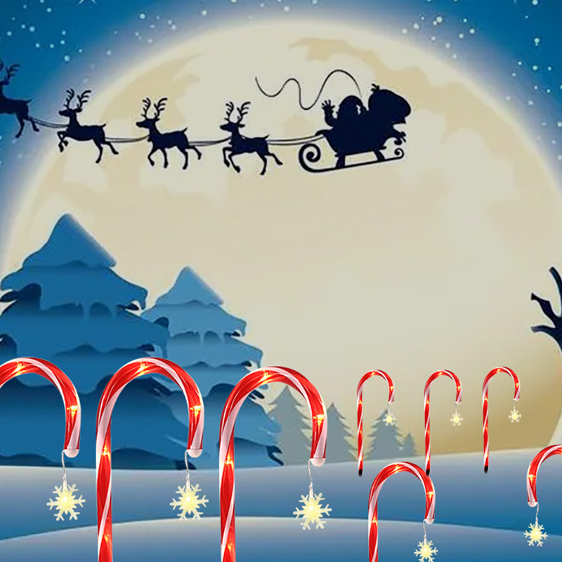 Christmas Outdoor Solar Candy Cane Lights