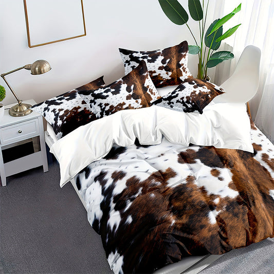 🐮🛏️ Cow Print Duvet Cover – Soft & Lightweight, Fun Design, Complete Set ✨