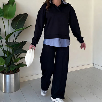 Women's Casual Long-Sleeve Top and Pants 2-Piece Set🔥