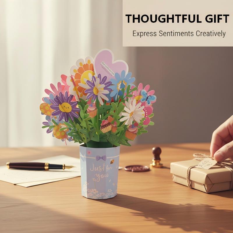 3D Pop-Up Bouquet Greeting Card