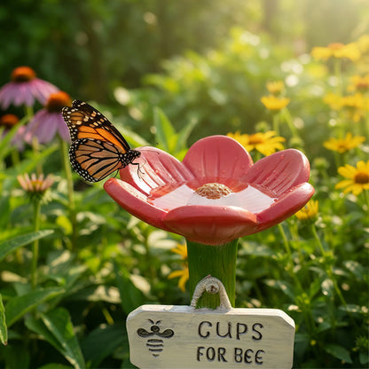 Flower-Shaped Bee Waterer Garden Stake
