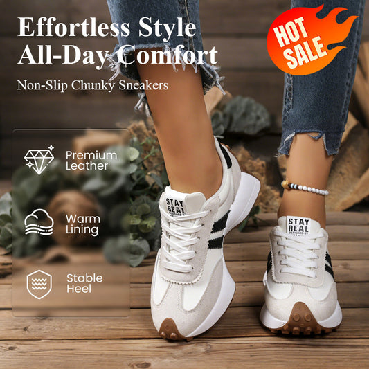👟Women's Casual Non-Slip Chunky Sneakers – Cushioned Insole, Breathable Mesh & Trendy Look ✨