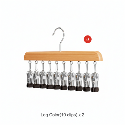👕360° Swivel Multi-Hook Wardrobe Organizer--10 clips