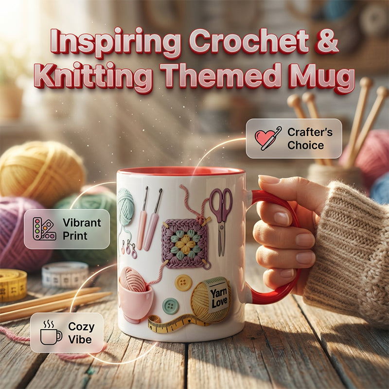 💥Yarn Love Mug, Gift For Crafters And Creative Souls