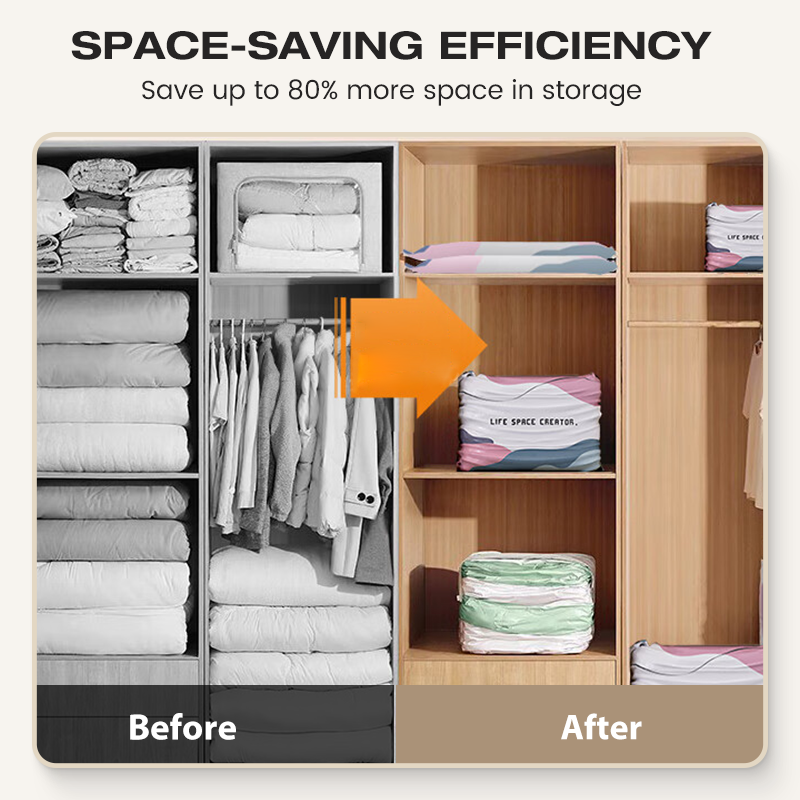 No-Pump Large Vacuum Storage Compression Bags