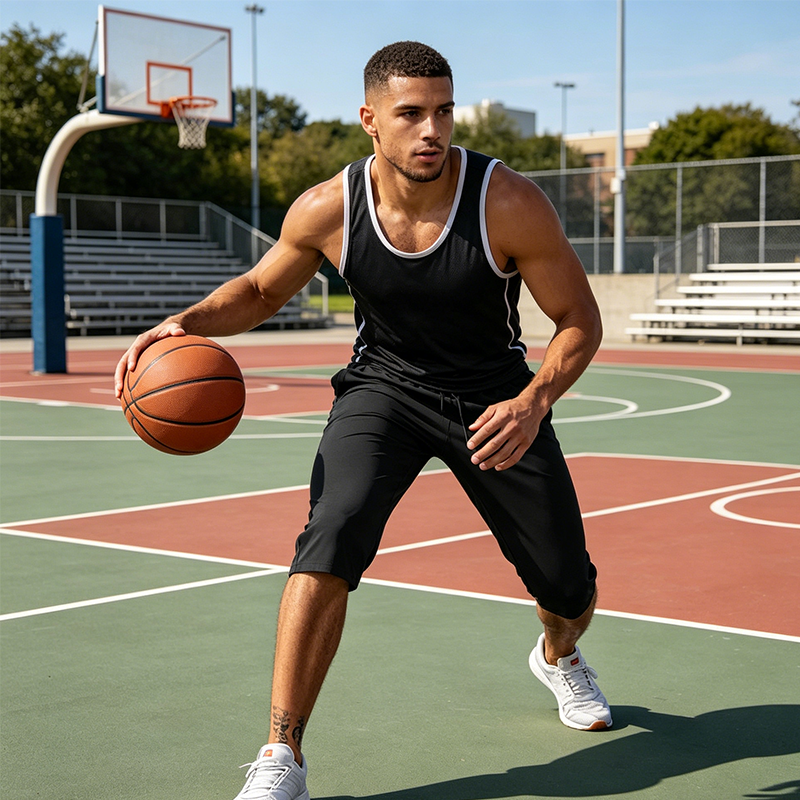 Men's Quick-drying Sports Capri Pants With Zipper Pockets 🩳💨