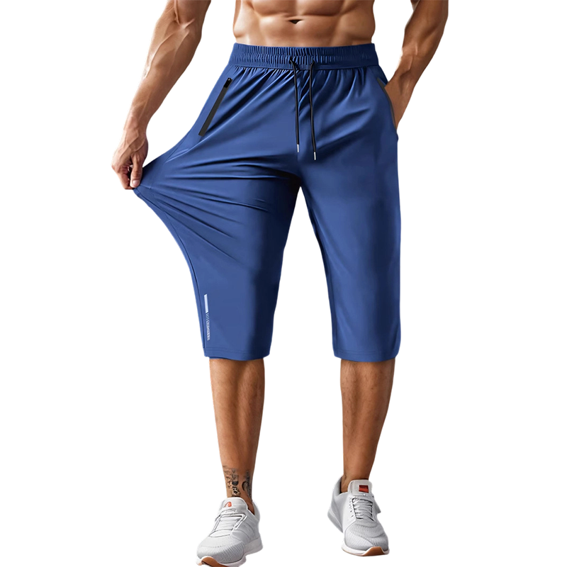 Men's Quick-drying Sports Capri Pants With Zipper Pockets 🩳💨