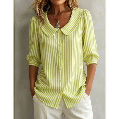 🔥New Arrivals & Special Offers-Summer Commuter Striped Button-Down Shirt