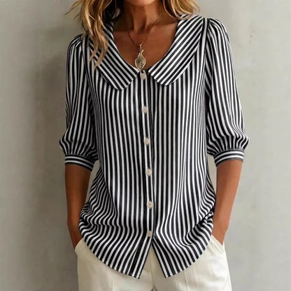 🔥New Arrivals & Special Offers-Summer Commuter Striped Button-Down Shirt