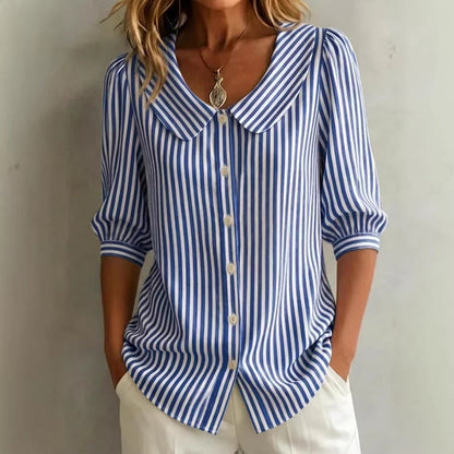 🔥New Arrivals & Special Offers-Summer Commuter Striped Button-Down Shirt