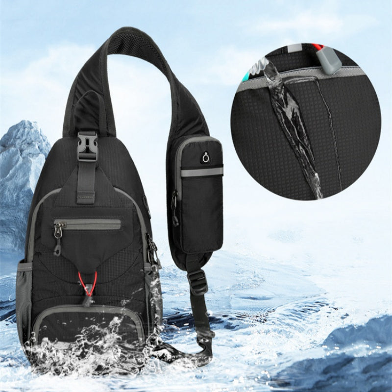 🎒Men's Outdoor Sling Crossbody Bag – Multi-Pocket, Water-Resistant, Breathable Back 🌦️