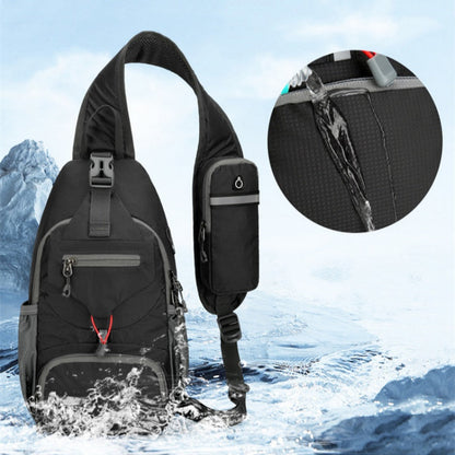 🎒Men's Outdoor Sling Crossbody Bag – Multi-Pocket, Water-Resistant, Breathable Back 🌦️