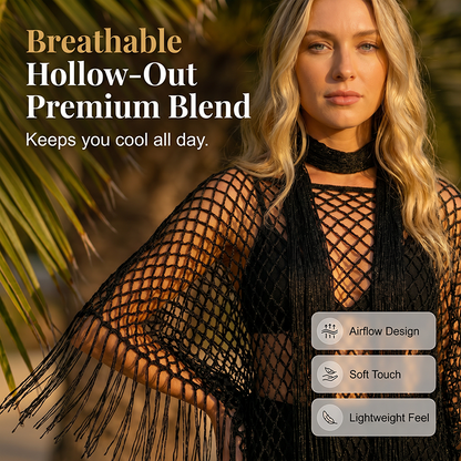 💐Summer Metallic Crochet Cover-Up – Lightweight, Flowy & Effortlessly Stylish summer outfit