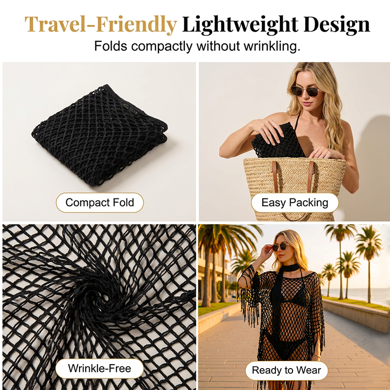 💐Summer Metallic Crochet Cover-Up – Lightweight, Flowy & Effortlessly Stylish summer outfit
