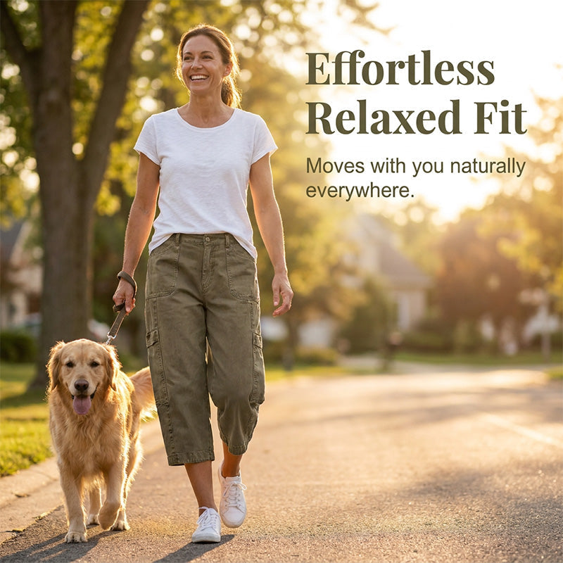 👖Women's Relaxed Casual Cargo Capris – Utility Pockets, Breathable, Relaxed Fit ✨