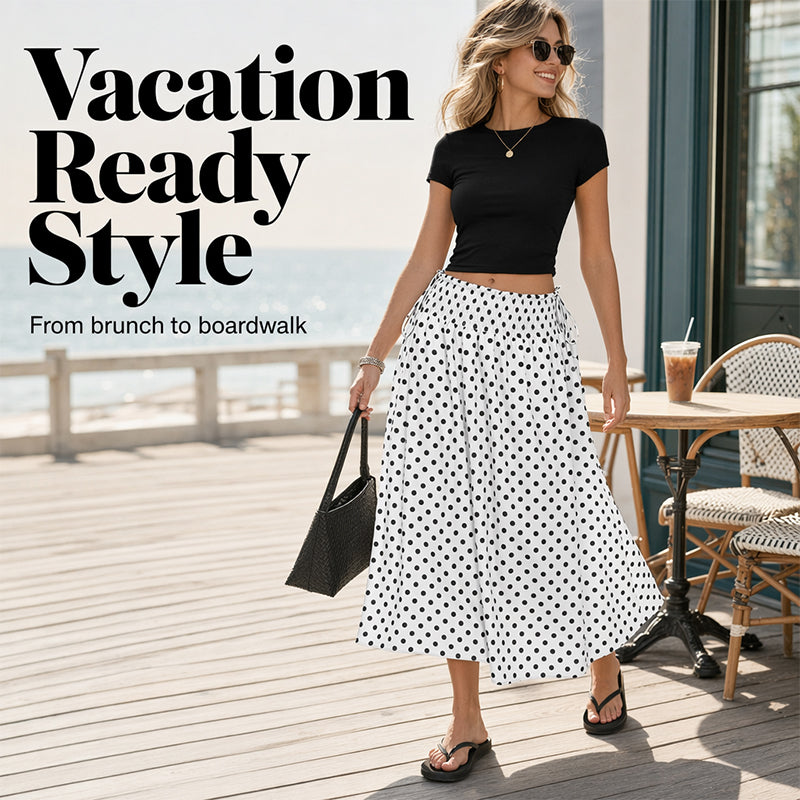 Women's Polka Dot Midi Skirt🌟👗