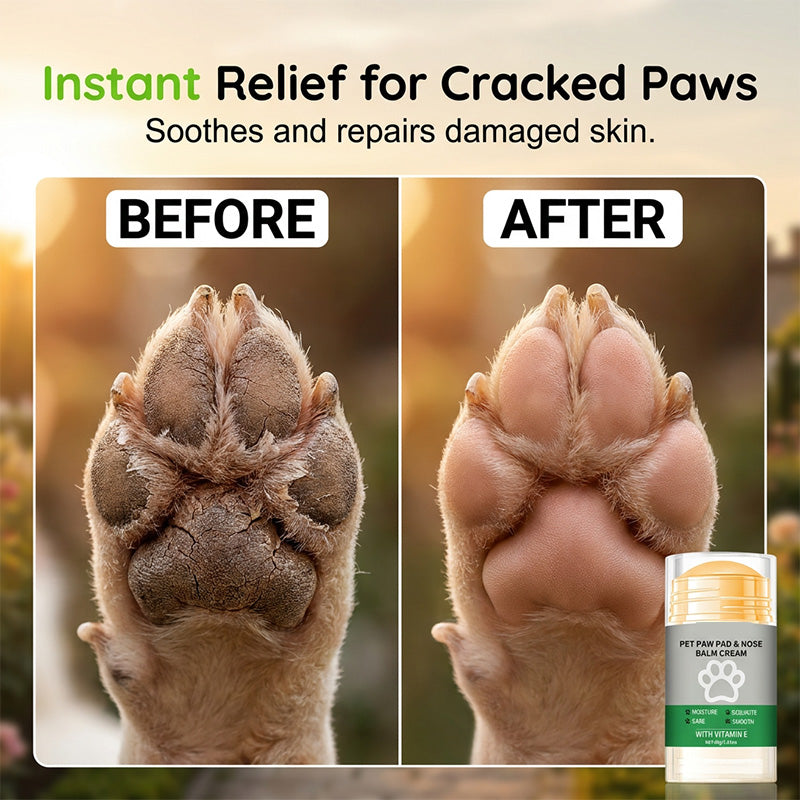 🔥 Moisturizing Pet Paw Balm Stick – Coconut & Beeswax, Lick-Safe, No-Mess 🐾
