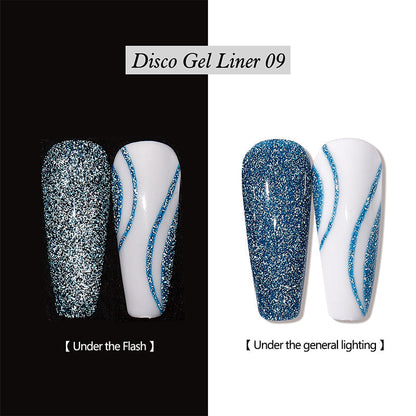Reflective Glitter Gel Nail Polish Liner