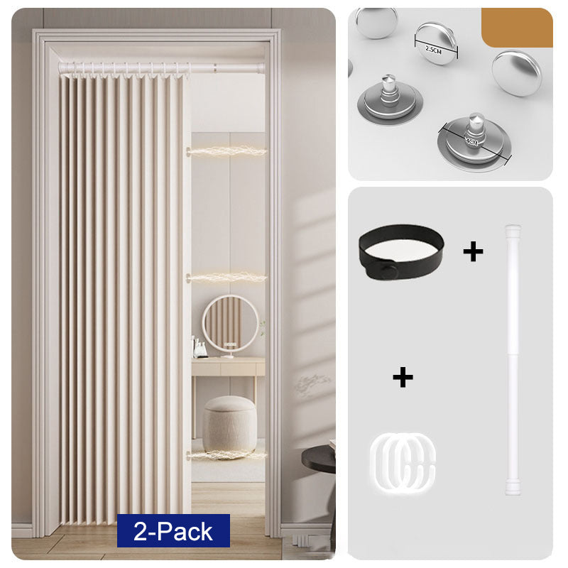 ⭐No-Drill Magnetic Accordion Door Curtain