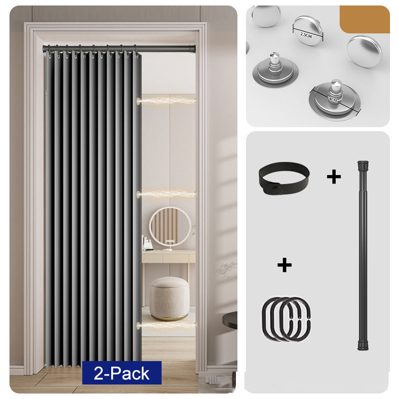 ⭐No-Drill Magnetic Accordion Door Curtain