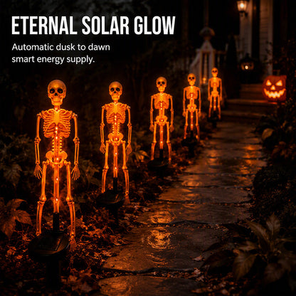 Solar Skeleton Ground Stake Lights Outdoor Waterproof Halloween Decor Lights