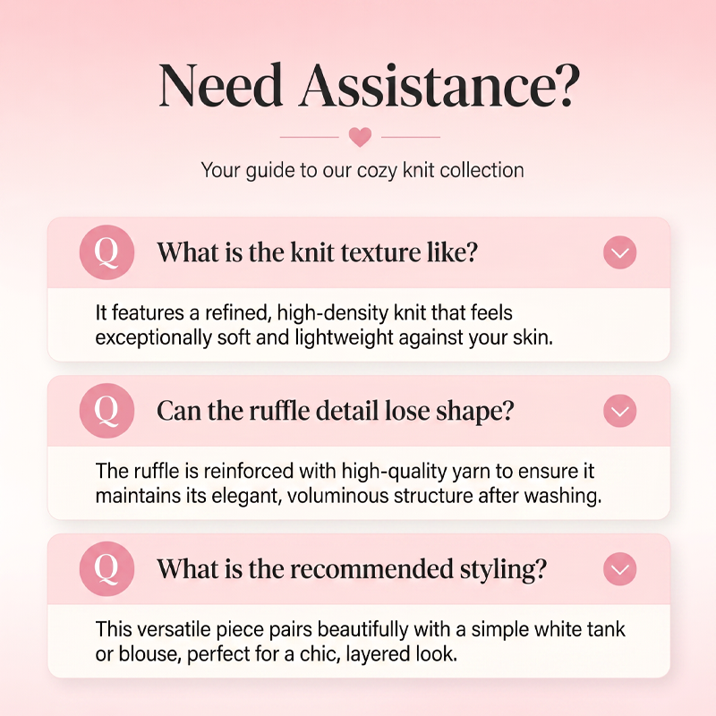 💖Women's Ruffle Collar Knit Cardigan