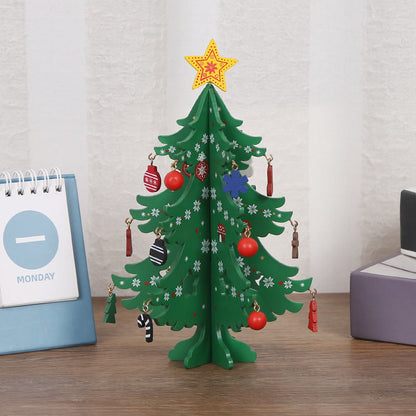 🎄 DIY Wooden Christmas Tree Ornament Set – Build, Decorate & Play! ✨
