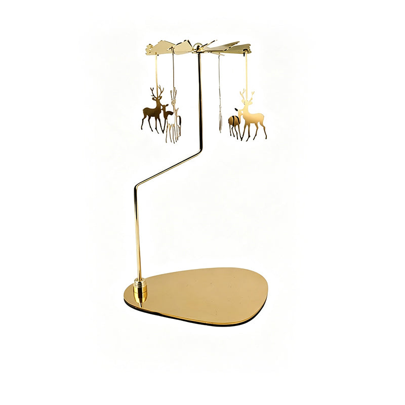 Decorative Gold Rotary Candle Holder