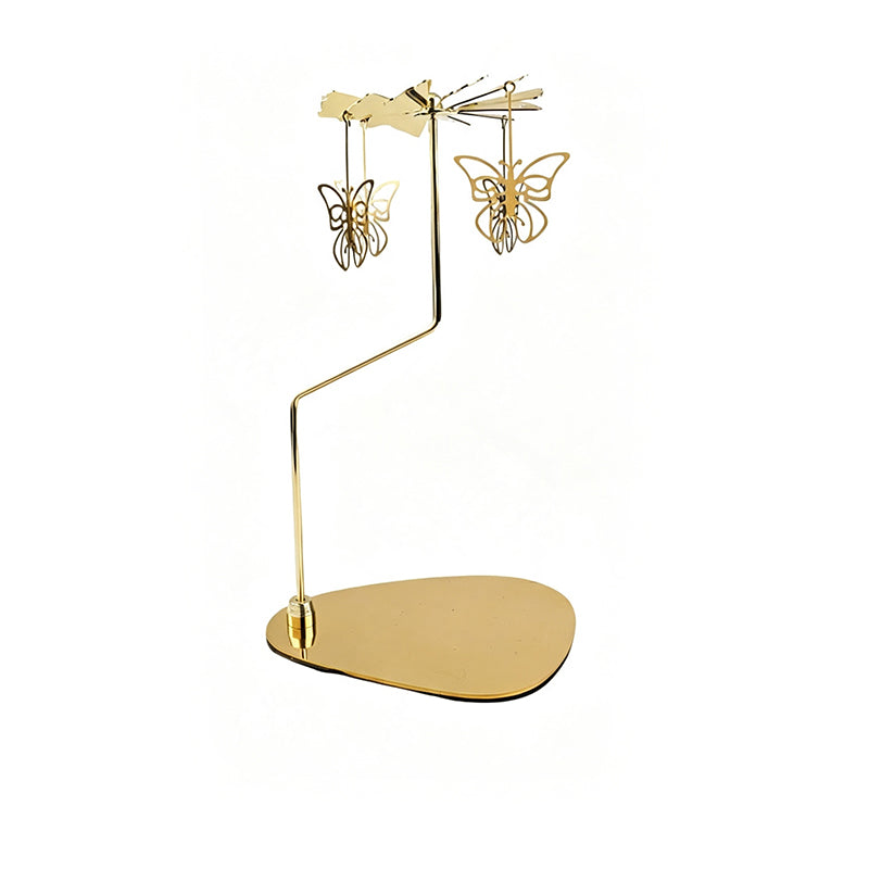 Decorative Gold Rotary Candle Holder