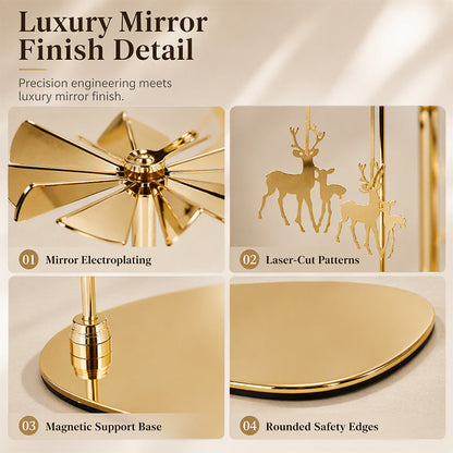Decorative Gold Rotary Candle Holder
