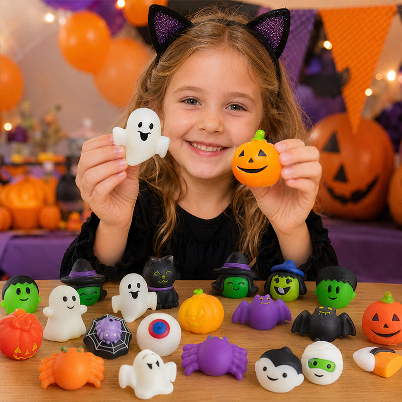 🎃 Halloween Squishy Toy Set Washable & Reusable🧹Party Favors & Trick-or-Treat 👻