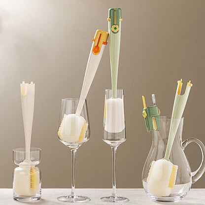 🧽 5-in-1 Bottle Cleaning Brush Set – Sponge, Straw, Lip, Gap & Hook – Every Corner Sparkling Clean! ✨
