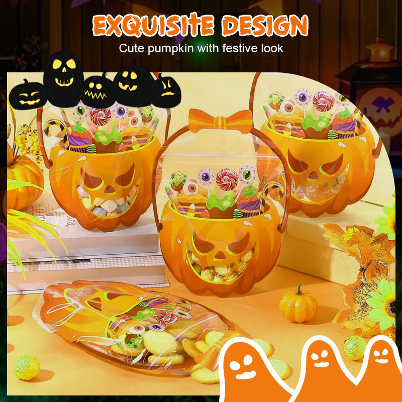 👻Halloween Bestsellers-Halloween Transparent Pumpkin Favor Bags