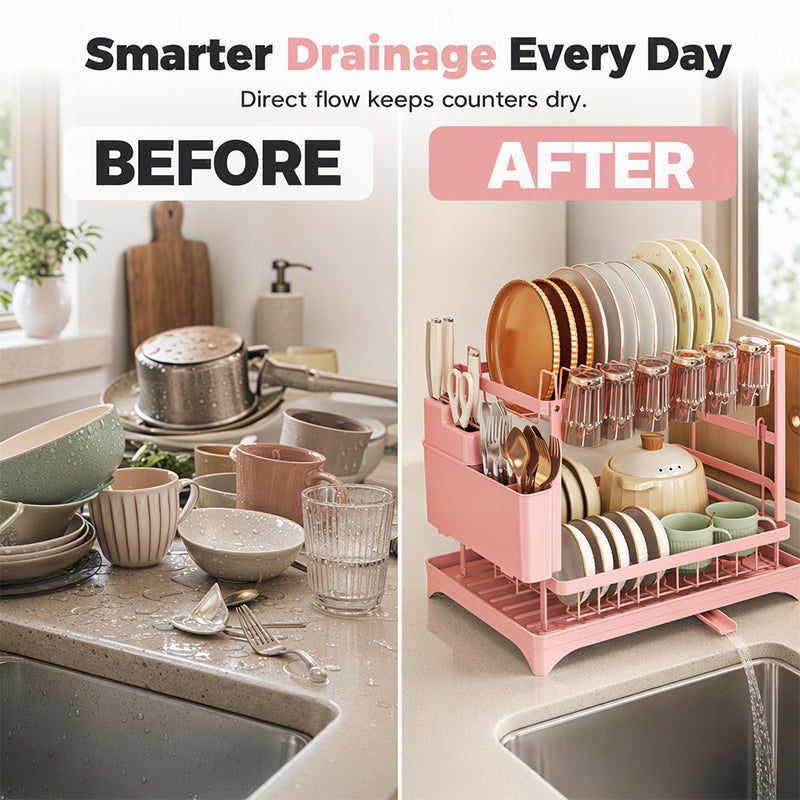 Space-Saving Kitchen Dish Drying Rack – ifuzor