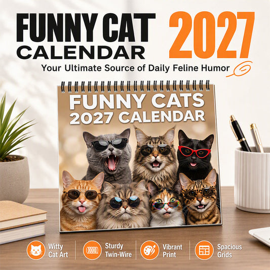 2027 Funny Cats Wall Calendar
