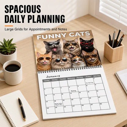 2027 Funny Cats Wall Calendar