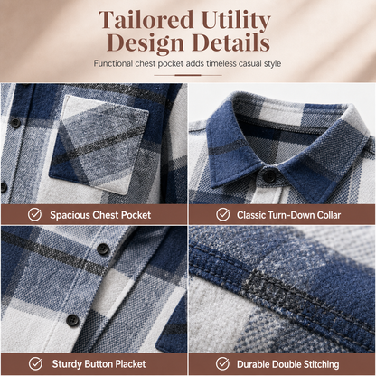 🖤Black Friday Sale:50% OFF🖤 🍁Men's Casual Plaid Flannel Shirt