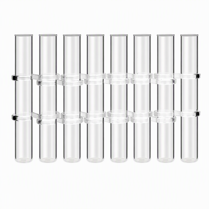 Clear Glass Test Tube Vase Set with Cleaning Brush
