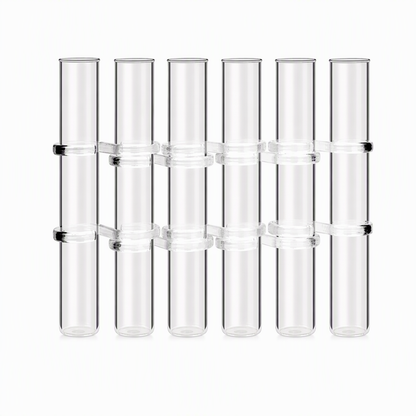 Clear Glass Test Tube Vase Set with Cleaning Brush