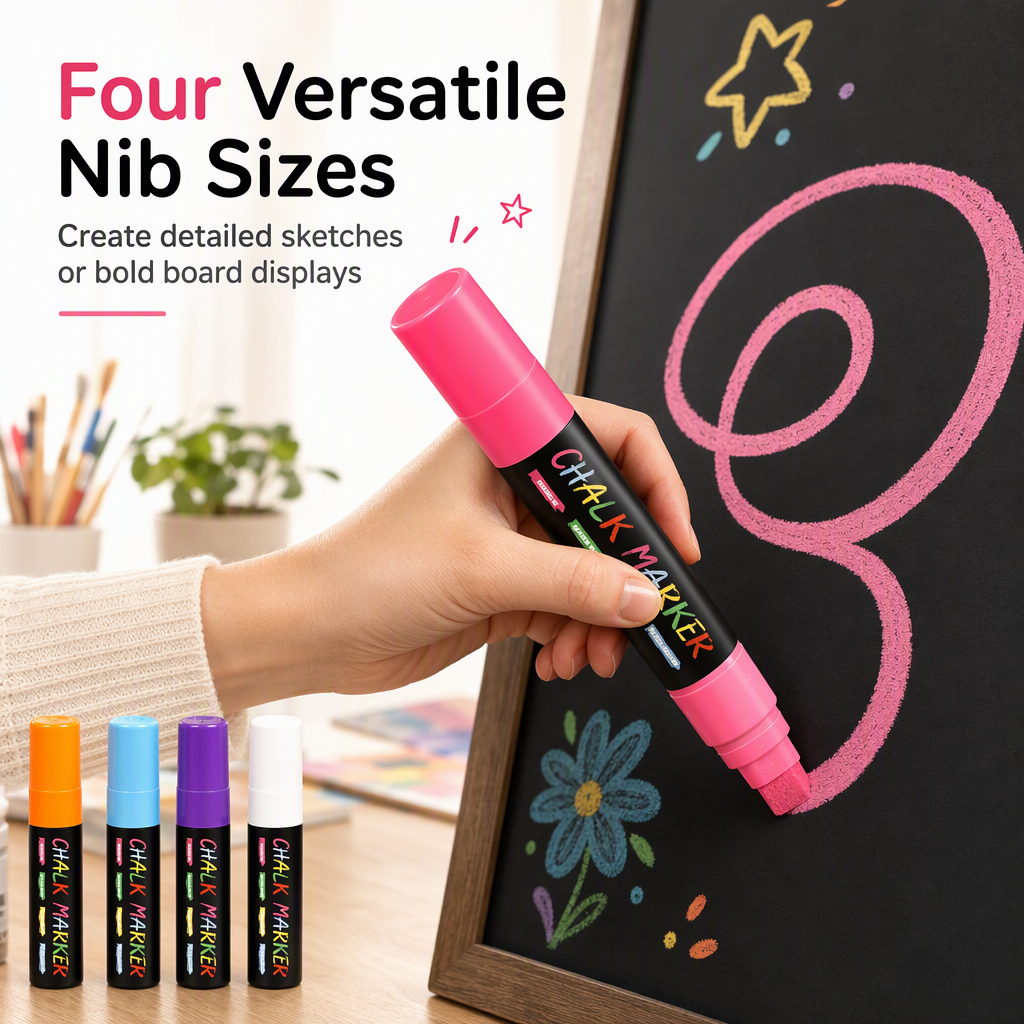 8 Colors Erasable Liquid Chalk Markers