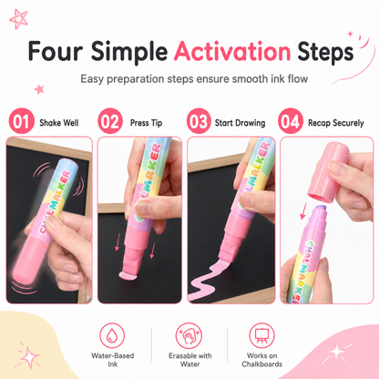 8 Colors Erasable Liquid Chalk Markers