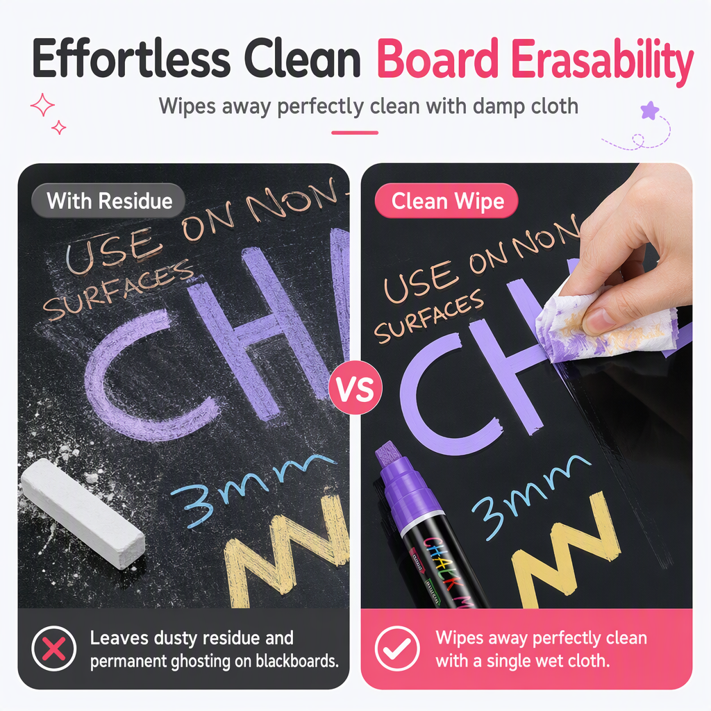 8 Colors Erasable Liquid Chalk Markers