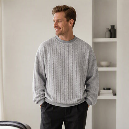✨Men's Cable Knit Crewneck Sweatshirt