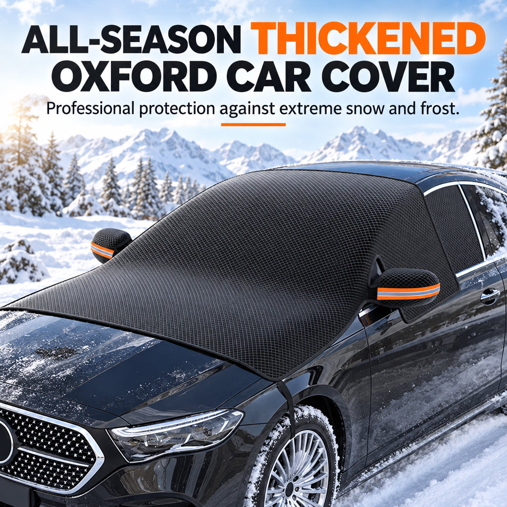 ❄️ 50% OFF NOW! 🚗 Thickened Oxford Windshield Cover – Windproof Magnetic Edges, Waterproof & All-Season Protection for Ice, Snow & Sun ☀️
