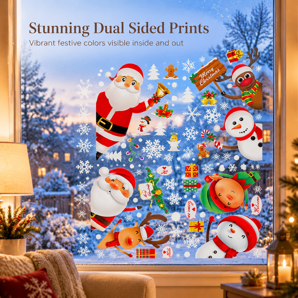 Christmas PVC Static Window Clings