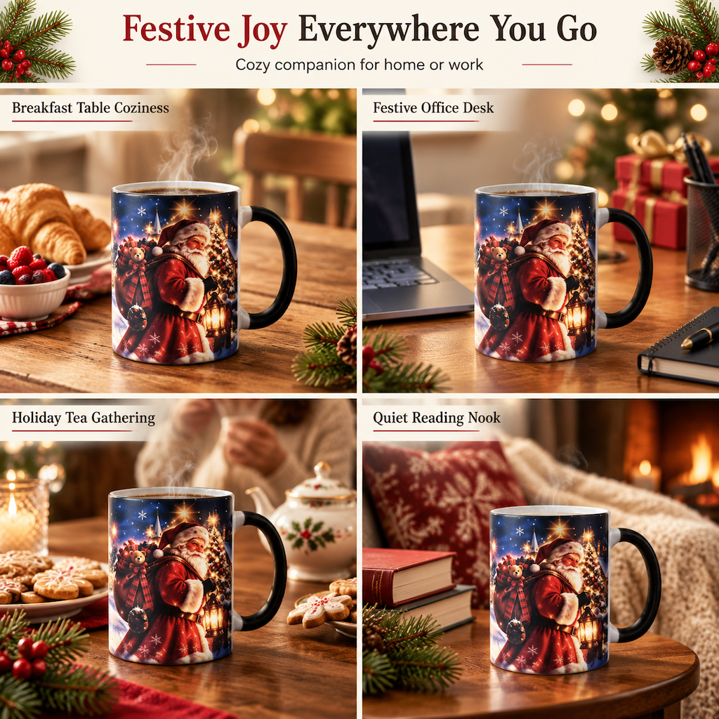 Christmas Santa Claus Heat-Activated Color-Changing Mug