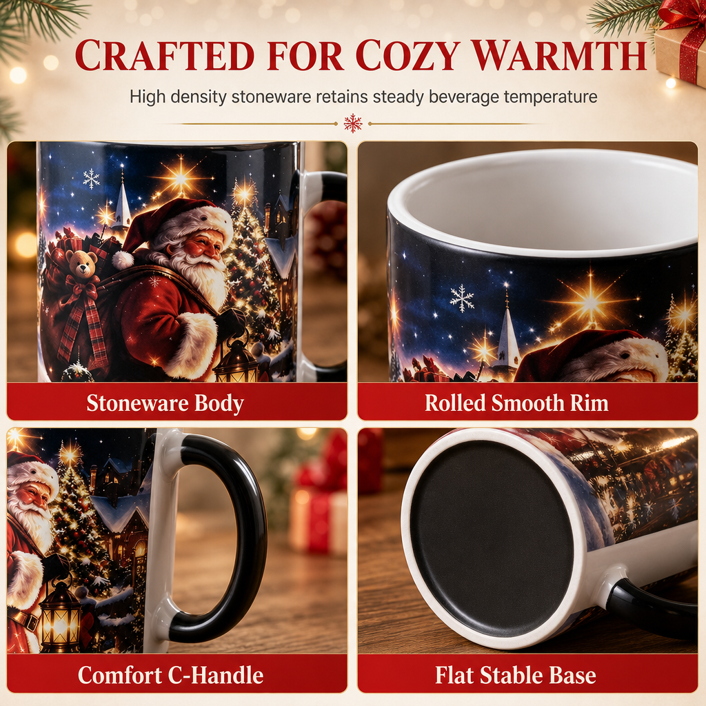 Christmas Santa Claus Heat-Activated Color-Changing Mug